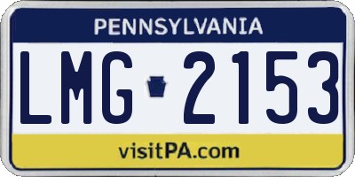 PA license plate LMG2153