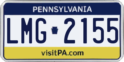 PA license plate LMG2155