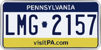 PA license plate LMG2157