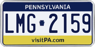 PA license plate LMG2159