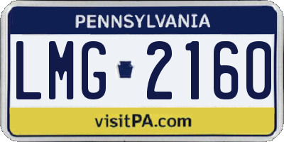 PA license plate LMG2160