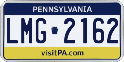 PA license plate LMG2162