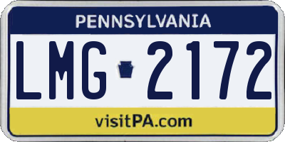 PA license plate LMG2172