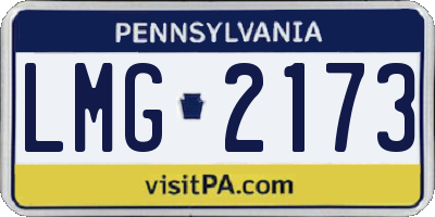 PA license plate LMG2173