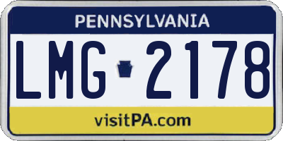 PA license plate LMG2178