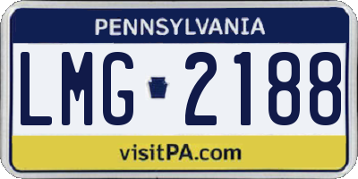 PA license plate LMG2188