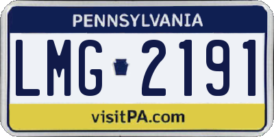 PA license plate LMG2191