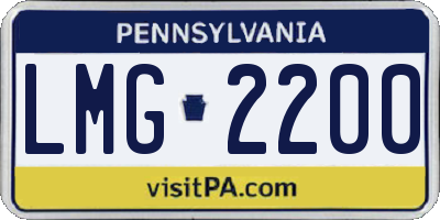 PA license plate LMG2200