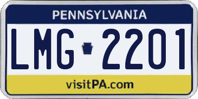 PA license plate LMG2201