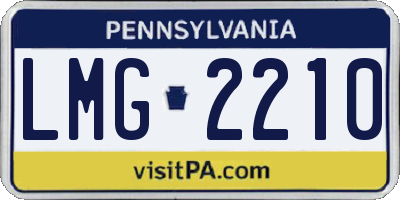 PA license plate LMG2210