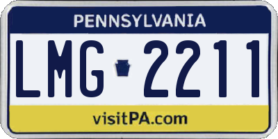 PA license plate LMG2211
