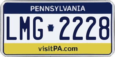 PA license plate LMG2228