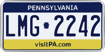 PA license plate LMG2242