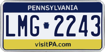 PA license plate LMG2243