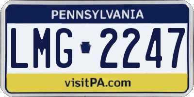 PA license plate LMG2247