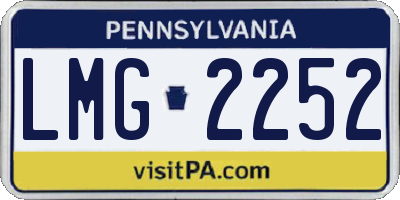 PA license plate LMG2252