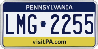 PA license plate LMG2255