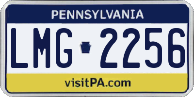 PA license plate LMG2256