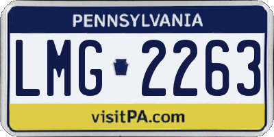 PA license plate LMG2263