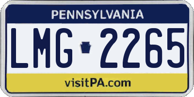 PA license plate LMG2265