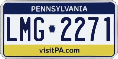 PA license plate LMG2271