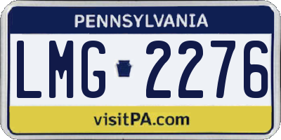 PA license plate LMG2276