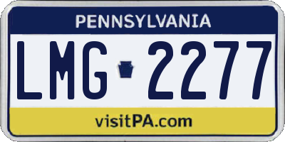 PA license plate LMG2277