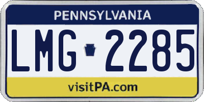 PA license plate LMG2285