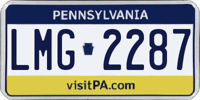 PA license plate LMG2287
