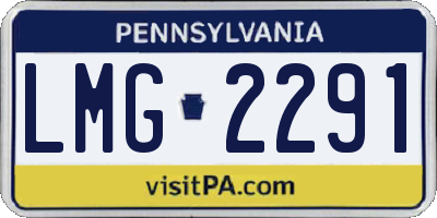 PA license plate LMG2291