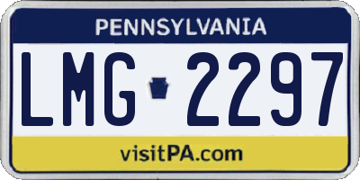 PA license plate LMG2297