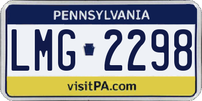PA license plate LMG2298