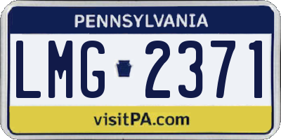 PA license plate LMG2371