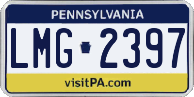 PA license plate LMG2397