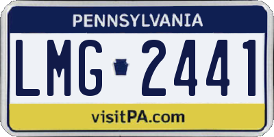 PA license plate LMG2441