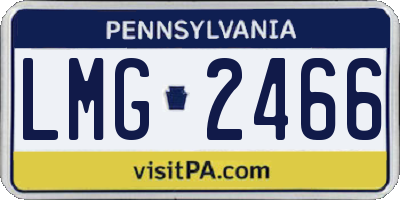 PA license plate LMG2466