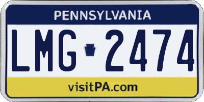 PA license plate LMG2474