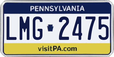 PA license plate LMG2475