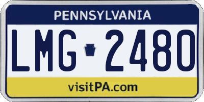 PA license plate LMG2480