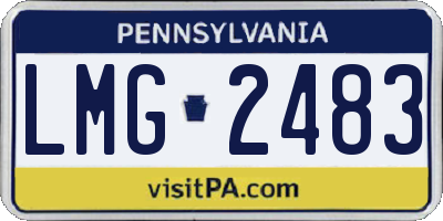 PA license plate LMG2483