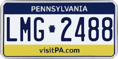 PA license plate LMG2488