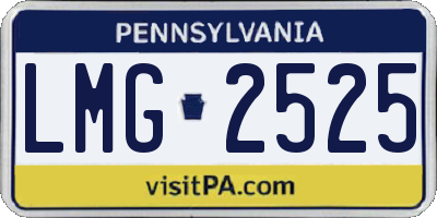 PA license plate LMG2525
