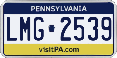 PA license plate LMG2539