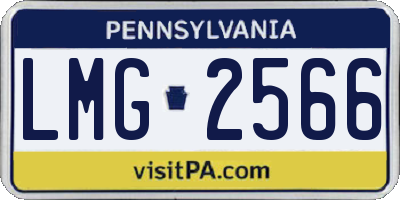 PA license plate LMG2566