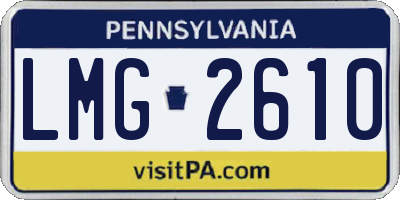 PA license plate LMG2610
