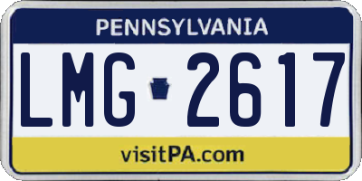PA license plate LMG2617
