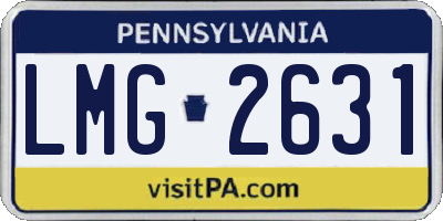 PA license plate LMG2631