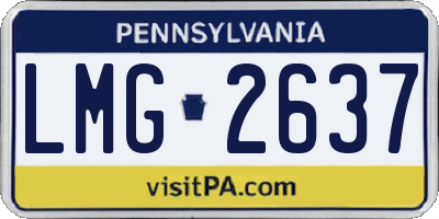 PA license plate LMG2637