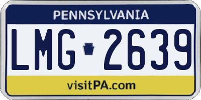 PA license plate LMG2639