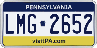 PA license plate LMG2652